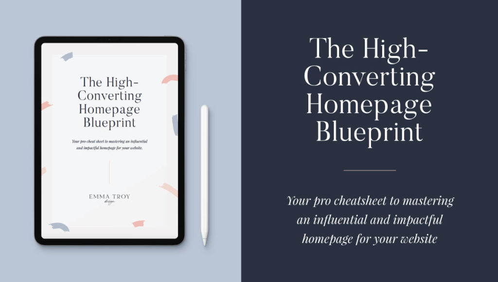 high converting homepage blueprint for showit